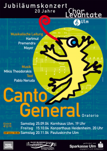 Poster Design von Gabriele Stautner, ARTIFOX, für Chor Levantate Ulm