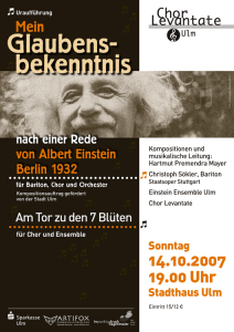 Poster Design von Gabriele Stautner, ARTIFOX, für Chor Levantate Ulm