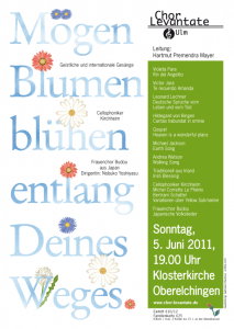 Poster Design von Gabriele Stautner, ARTIFOX, für Chor Levantate Ulm