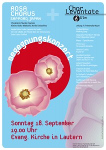 Poster Design von Gabriele Stautner, ARTIFOX, für Chor Levantate Ulm