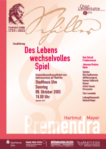 Poster Design von Gabriele Stautner, ARTIFOX, für Chor Levantate Ulm