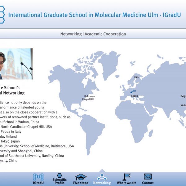 Corporate Design: International Graduate School in Molecular Medicine Ulm, iPad presentation