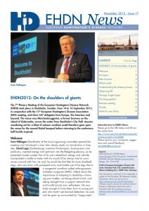 Newsletter by Gabriele Stautner, ARTIFOX, for EHDN