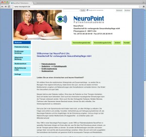 Webdesign für die NeuroPoint Patientenakademie, © Gabriele Stautner, ARTIFOX
